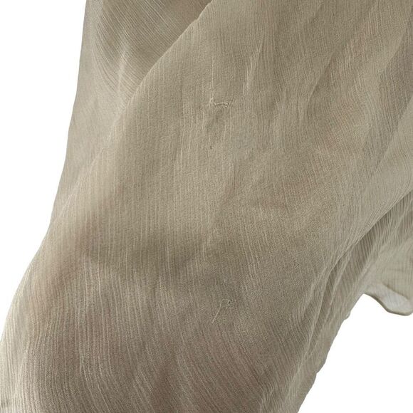 Milly Silk Beaded Halter Dress Knee Length Beige Formal Size 2 Party Cocktail - Picture 7 of 15